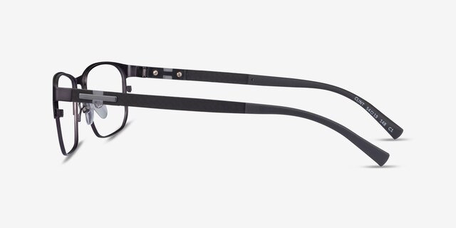 Clint Gunmetal Carbon-fiberEyeglass Frames from EyeBuyDirect, Side View