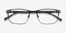 Clint Gunmetal Carbon-fiberEyeglass Frames from EyeBuyDirect, Closed View