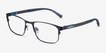 Clint Petrol Blue MetalEyeglass Frames from EyeBuyDirect, Angle View