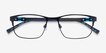 Clint Petrol Blue MetalEyeglass Frames from EyeBuyDirect, Closed View