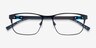 Clint Petrol Blue Carbon-fiberMontures de lunettes de vue d'EyeBuyDirect, Vue Rapprochée