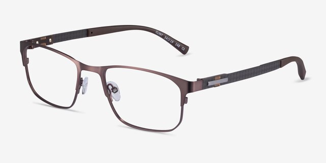 Clint Brown Carbon-fiberEyeglass Frames from EyeBuyDirect, Angle View