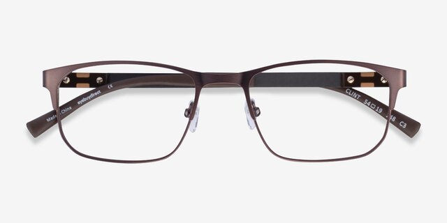Clint Brown Carbon-fiberEyeglass Frames from EyeBuyDirect, Closed View