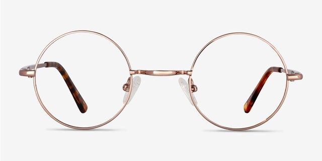 Abazam Or rose MétalMontures de lunettes de vue d'EyeBuyDirect, Vue de Face