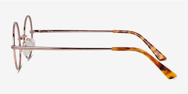 Abazam Or rose MétalMontures de lunettes de vue d'EyeBuyDirect, Vue de Côté