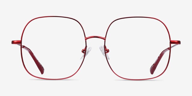 Movement Red MetalEyeglass Frames from EyeBuyDirect, Front View