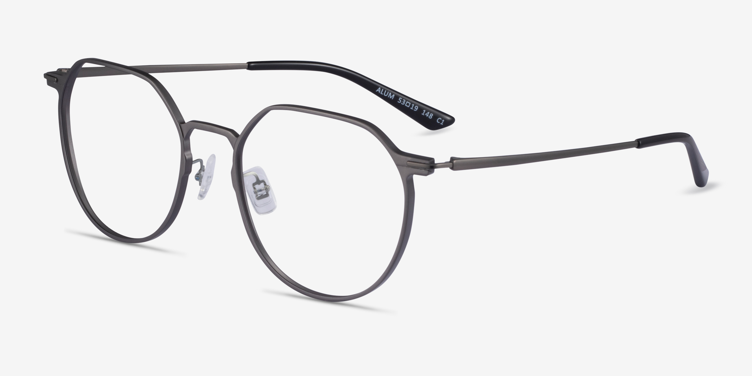 Alum Geometric Gunmetal Full Rim Eyeglasses | Eyebuydirect