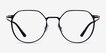 Alum Black & Gold Aluminium AlloyEyeglass Frames from EyeBuyDirect, Front View