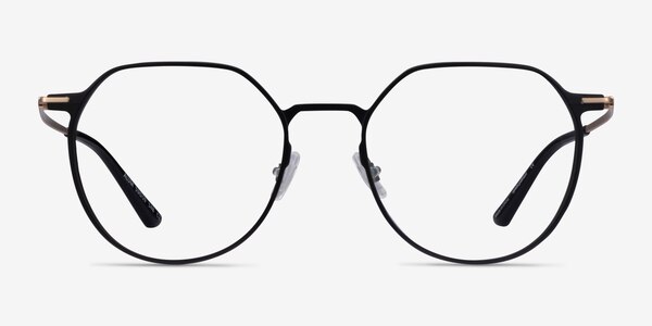 Alum Black & Gold Aluminium-alloy Eyeglass Frames