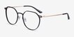 Alum Black & Gold Aluminium AlloyEyeglass Frames from EyeBuyDirect, Angle View