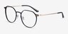 Alum Black & Gold Aluminium-alloyMontures de lunettes de vue d'EyeBuyDirect, Vue d'Angle