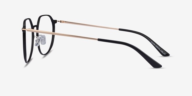 Alum Black & Gold Aluminium-alloyMontures de lunettes de vue d'EyeBuyDirect, Vue de Côté