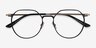 Alum Black & Gold Aluminium-alloyMontures de lunettes de vue d'EyeBuyDirect, Vue Rapprochée