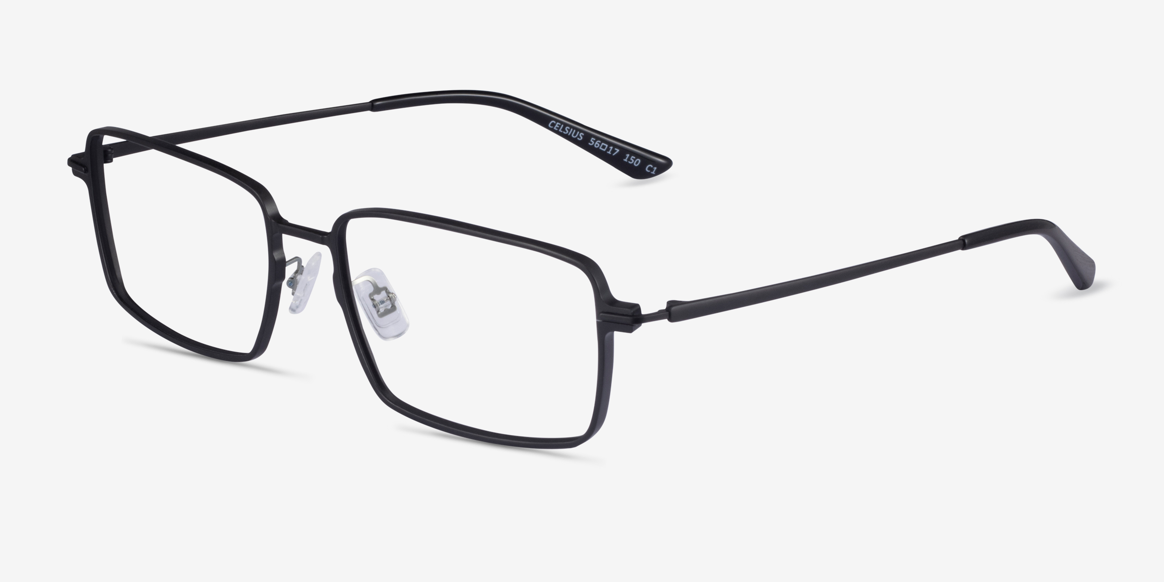 Celsius Rectangle Black Glasses for Men | Eyebuydirect