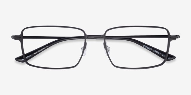 Celsius Black Aluminium-alloyEyeglass Frames from EyeBuyDirect, Closed View