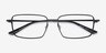 Celsius Black Aluminium-alloyEyeglass Frames from EyeBuyDirect, Closed View