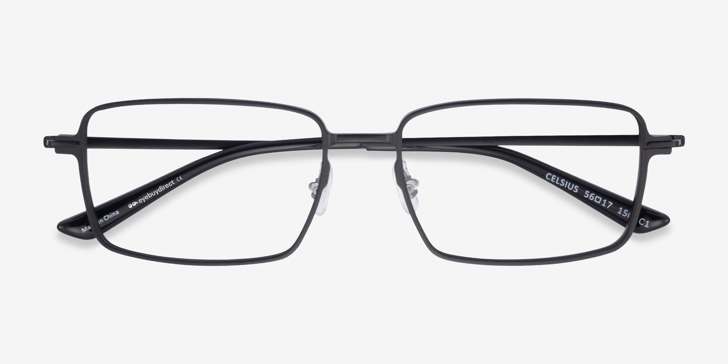 Celsius Rectangle Black Glasses for Men | Eyebuydirect