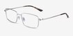 Celsius Light Silver Aluminium AlloyEyeglass Frames from EyeBuyDirect, Angle View