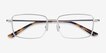 Celsius Light Silver Aluminium AlloyEyeglass Frames from EyeBuyDirect, Closed View