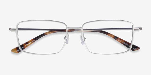 Celsius Light Silver Aluminium-alloyMontures de lunettes de vue d'EyeBuyDirect, Vue Rapprochée