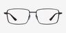 Celsius Gunmetal Aluminium-alloyEyeglass Frames from EyeBuyDirect, Front View