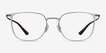 Density Light Silver & Gunmetal Aluminium AlloyEyeglass Frames from EyeBuyDirect, Front View