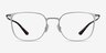 Density Light Silver & Gunmetal Aluminium-alloyEyeglass Frames from EyeBuyDirect, Front View