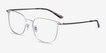 Density Light Silver & Gunmetal Aluminium AlloyEyeglass Frames from EyeBuyDirect, Angle View