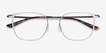 Density Light Silver & Gunmetal Aluminium AlloyEyeglass Frames from EyeBuyDirect, Closed View