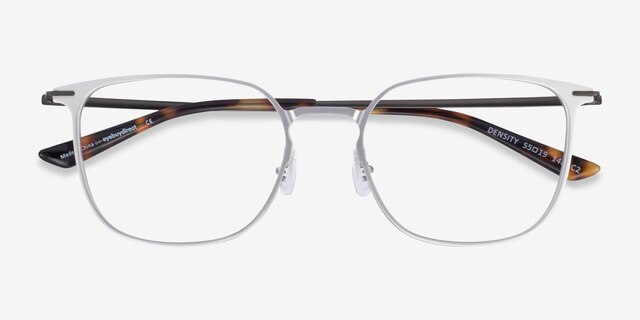 Density Light Silver & Gunmetal Aluminium-alloyEyeglass Frames from EyeBuyDirect, Closed View