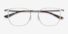 Density Light Silver & Gunmetal Aluminium-alloyEyeglass Frames from EyeBuyDirect, Closed View