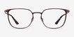 Density Brown & Gold Aluminium AlloyEyeglass Frames from EyeBuyDirect, Front View