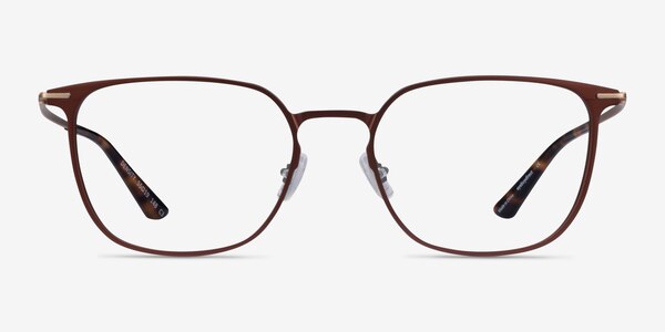 Density Brown & Gold Aluminium-alloy Eyeglass Frames