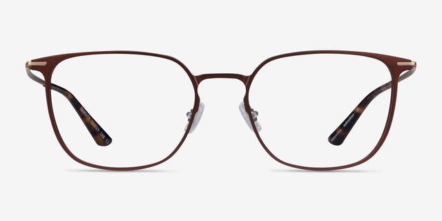 Density Brown & Gold Aluminium-alloyEyeglass Frames from EyeBuyDirect, Front View