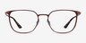 Density Brown & Gold Aluminium-alloyEyeglass Frames from EyeBuyDirect, Front View