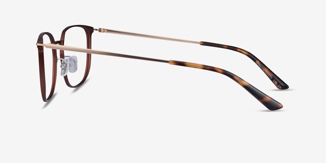 Density Brown & Gold Aluminium-alloyEyeglass Frames from EyeBuyDirect, Side View