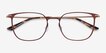 Density Brown & Gold Aluminium AlloyEyeglass Frames from EyeBuyDirect, Closed View