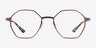 Alloy Brown & Gunmetal Aluminium-alloyMontures de lunettes de vue d'EyeBuyDirect, Vue de Face