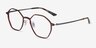 Alloy Brown & Gunmetal Aluminium-alloyMontures de lunettes de vue d'EyeBuyDirect, Vue d'Angle