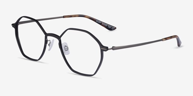 Alloy Black Aluminium-alloyEyeglass Frames from EyeBuyDirect, Angle View