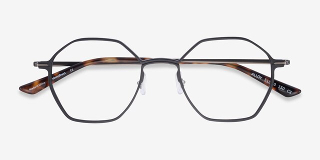 Alloy Black Aluminium-alloyEyeglass Frames from EyeBuyDirect, Closed View