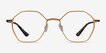 Alloy Gold & Black Aluminium AlloyEyeglass Frames from EyeBuyDirect, Front View