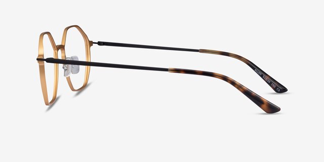 Alloy Gold & Black Aluminium-alloyMontures de lunettes de vue d'EyeBuyDirect, Vue de Côté