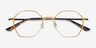 Alloy Gold & Black Aluminium-alloyMontures de lunettes de vue d'EyeBuyDirect, Vue Rapprochée