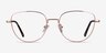 Clotilde Shiny Rose Gold MetalEyeglass Frames from EyeBuyDirect, Front View
