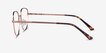 Clotilde Shiny Rose Gold MetalEyeglass Frames from EyeBuyDirect, Side View