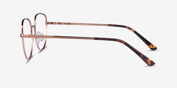 Clotilde Shiny Rose Gold Metal Eyeglass Frames from EyeBuyDirect