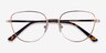 Clotilde Shiny Rose Gold MetalEyeglass Frames from EyeBuyDirect, Closed View