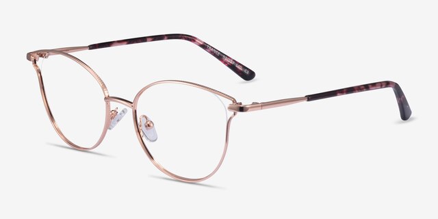 Trance Rose Gold MetalEyeglass Frames from EyeBuyDirect, Angle View