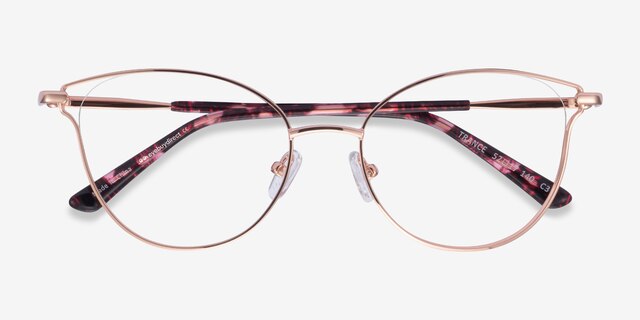 Trance Rose Gold MetalEyeglass Frames from EyeBuyDirect, Closed View